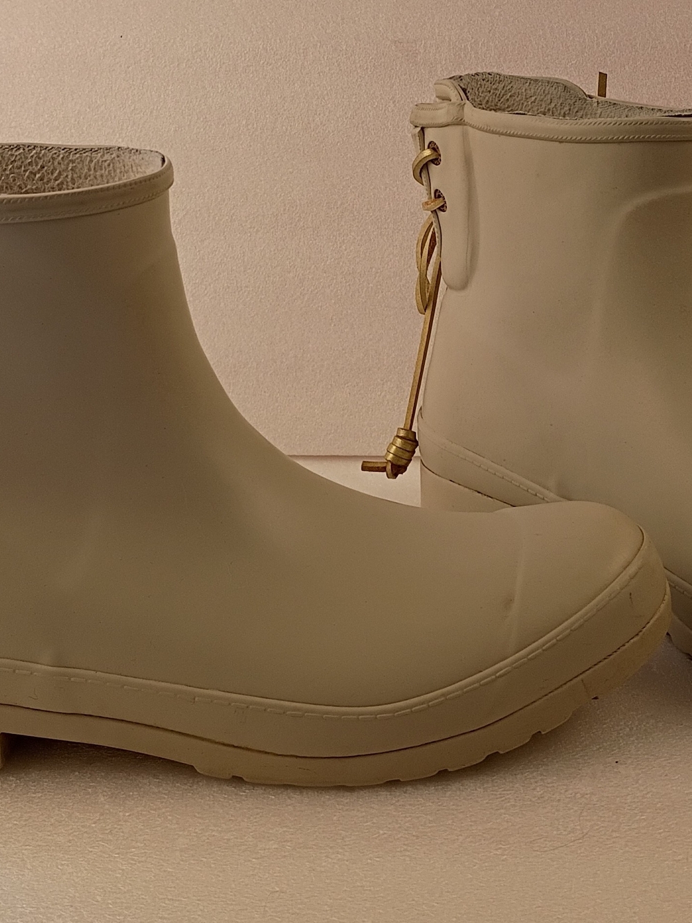 Sperry Top-Sider Rain Boots Women’s Size 8 Cream Rubber Duck Boots Waterproof...